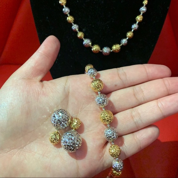 💝Authentic 18K Two Tone Gold Set 🌺💕 - Picture 2 of 6